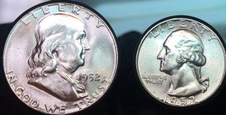1952 P - D - S US set 15 coins Choice/Gem BU in Black Capital. 4