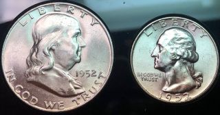 1952 P - D - S US set 15 coins Choice/Gem BU in Black Capital. 5