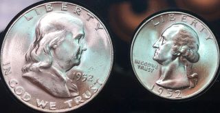 1952 P - D - S US set 15 coins Choice/Gem BU in Black Capital. 6