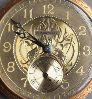 1917 HAMPDEN Nathan Hale Gold Filled Pocket Watch - 15 Jewels 3613659 2
