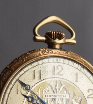 1917 HAMPDEN Nathan Hale Gold Filled Pocket Watch - 15 Jewels 3613659 3