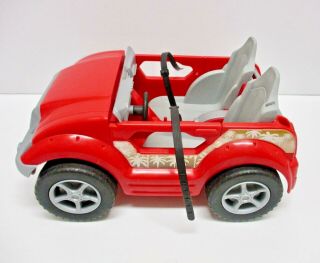 2004 Mattel Barbie Cali Girl Jeep Red 4x4 Dune Buggy Sun Beach 2 Seat Car