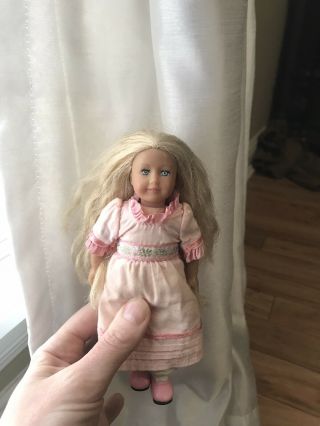 American Girl Caroline Mini Doll Euc 6.  5 " Soft Cloth Body