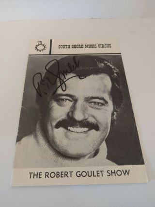 Autographed Robert Goulet South Shore Music Circus Program June 1972