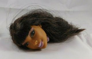Barbie African American Replacement Doll Head W/ Bangs