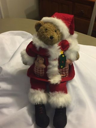 Russ Berrie Bears From The Past Teddy Claus Santa Christmas Holiday Decor 14 "
