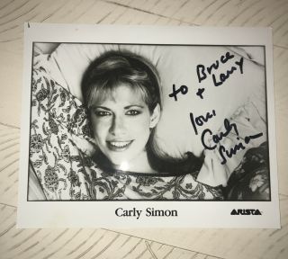 Carly Simon Signed Autographed Photo Photograph Picture Arista 8x10