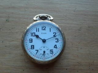 Elgin 887,  16s 17 Jewel Pocket Watch,  10k R.  G.  P.  Case
