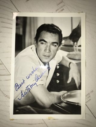 Anthony Quinn Signed Autographed Photo Photograph Picture 5” X 7”