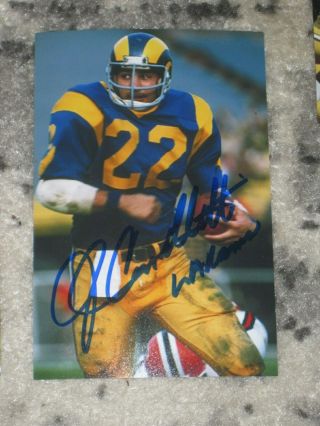 Los Angeles Rams John Cappelletti Signed 4x6 Photo Nfl Autograph 1a