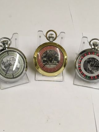 Vintage Smiths Ingersoll Pocket Watch Roulette Gaming Watches X2,  1 Other Gwo