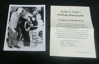 Jane Russell & George Winslow Dual Signed Autographed 8x10 Photo W/ Certificate