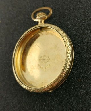Vintage 12 Size Green Gold Pocket Watch Case