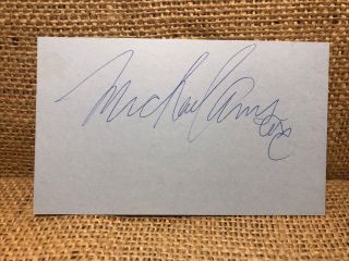 Michael Ansara Signed Index Card Signature Autographed Auto Broken Arrow Cochise