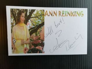 Ann Reinking " All That Jazz " Autographed 3x5 Index Card B