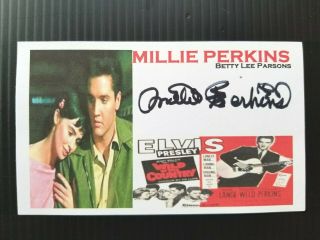 " Wild In The Country " Millie Perkins (elvis Movie) Autographed 3x5 Index Card