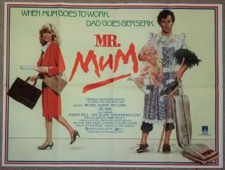 Mr,  Mum Aka Mr.  Mom 1984 Uk Quad Cinema Poster Michael Keaton Teri Garr