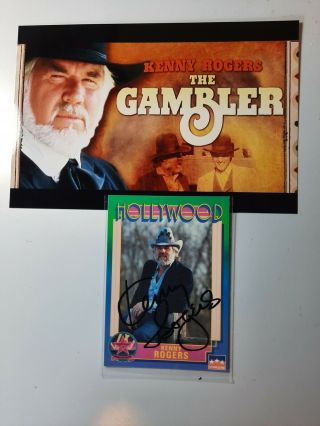 Kenny Rogers " The Gambler " Authentic Autograph W/photo