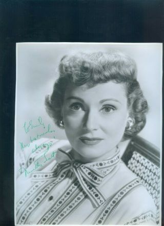 Martha Scott - 8 X 10 Autographed B&w Photograph Actress - Our Town