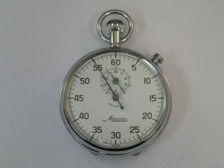 Vintage Minerva Timer Stop Watch 7 Jewels W/ Box