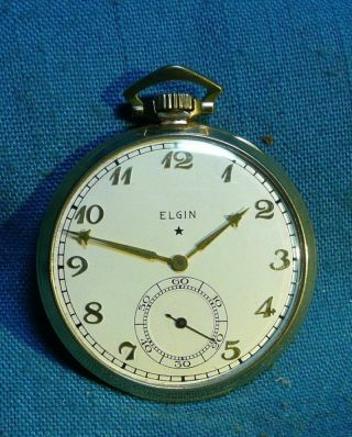 1932 Elgin Usa 17 Jewels Adjusted 10k Goldfilled Pocket Watch