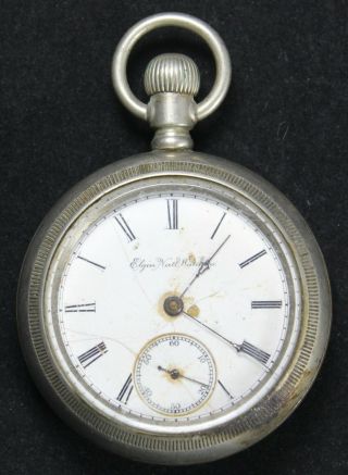 1888 Elgin Grade 74 18s 11j Pocket Watch W/ Open Face Case - Parts/repair