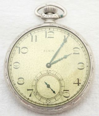 Vintage Art Deco 12s Elgin Grade 303 7j Gold Filled Pocket Watch