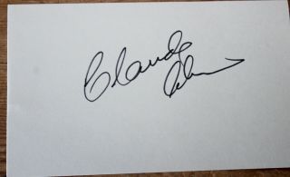 Claude Akins Vintage Autographed Hand Signed 3x5 Index Card 65