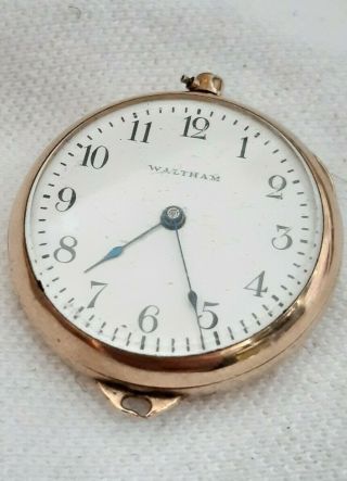 Waltham Pocket Watch Gold Plate 7j.  (full Order) / Repair.