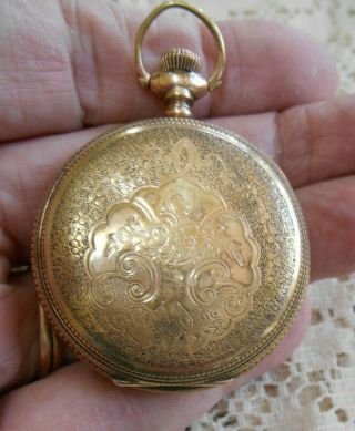 34 Vintage Waltham Pocket Watch Gold Filled? 6s 7 Jewel