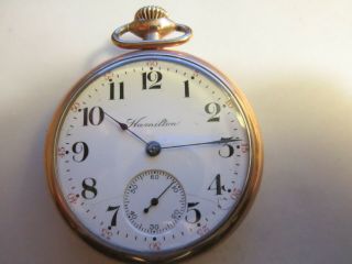 Hami;lton 17 Jewels Vintage Pocket Watch 1 - 4