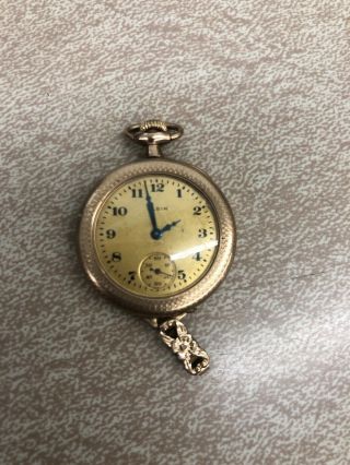 Vintage Ladies Elgin Pocket Watch Not