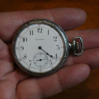 Waltham Watch Co.  12s 17j Gold Filled Open Face Pocket Watch Royal Model No.  14.