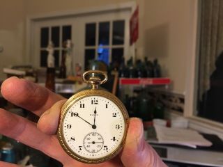 Antique Elgin Mans Pocket Watch Not 10k Gold Filled 12s 7 Jewels