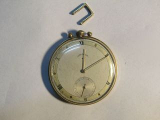 Vintage Lord Elgin Pocket Watch 14k Gold Filled For Parts/repair 38