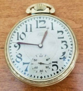 Vintage Avalon/lord Alton.  10k Roll Gold 17 Jewel Pocket Watch.  For Repair