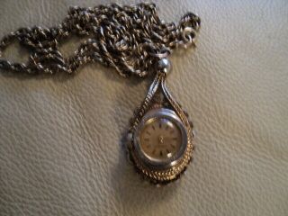 Very Rare Vintage Caravelle Hand Winding Swiss Watch & Cameo Pendant
