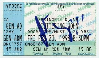 Stuttering John Melendez Signed Autographed Concert Ticket The Howard Stern Show