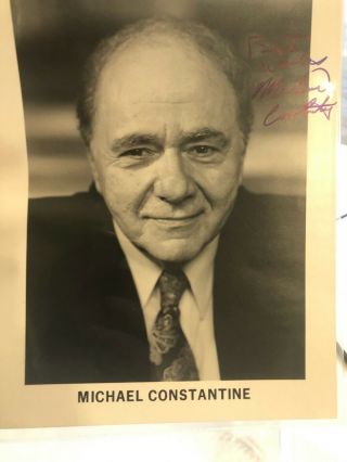 Signed And Inscribed 8 X 10 B/w Photo,  Michael Constantine