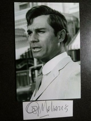 George Maharis Authentic Hand Signed Autograph Cut With 4x6 Photo - Route 66