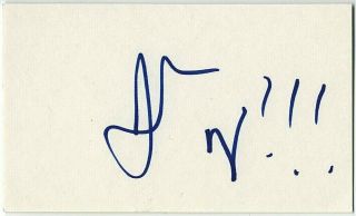 Stuttering John Melendez Autographed Signed 3x5 Index Card The Howard Stern Show