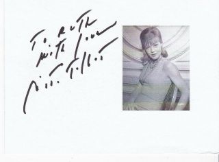 Nita Talbot Autographed Card 4 X 6 Inches Actress Movies - Television