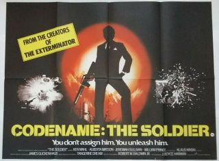 Codename: The Soldier 1982 British Quad Cinema Poster Ken Wahl