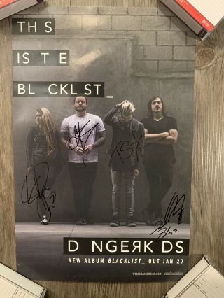 Dangerkids This Is The Blacklist Poster Signed By All Four Members 11”x17”