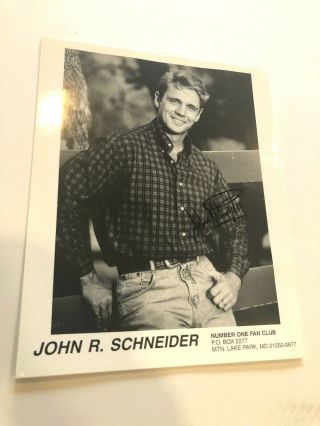 Signed B/w 8 X10 Photo Of John Schneider,  Famous For The Dukes Of Hazzard