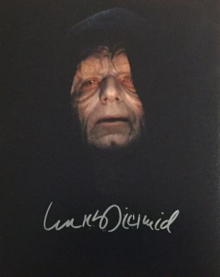 Ian Mcdiarmid Signed 8x10 Star Wars Emperor Photo Autograph
