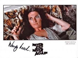 Wendy Leech 007 James Bond Authentic Autograph Never Say Never Again