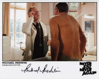 Michael Medwin 007 James Bond Rare Autograph Shrublands Doctor Never Say Never