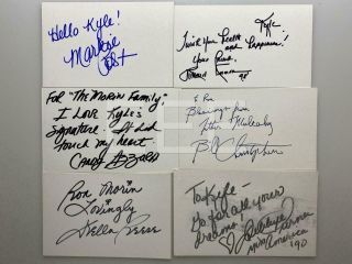 6 Della Reese Markie Post Candy Azzara Tv Movie Autograph Signature Cards 13f