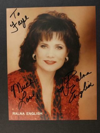 Lawrence Welk Show Singer Ralna English Autograph 8 X 10 Photo